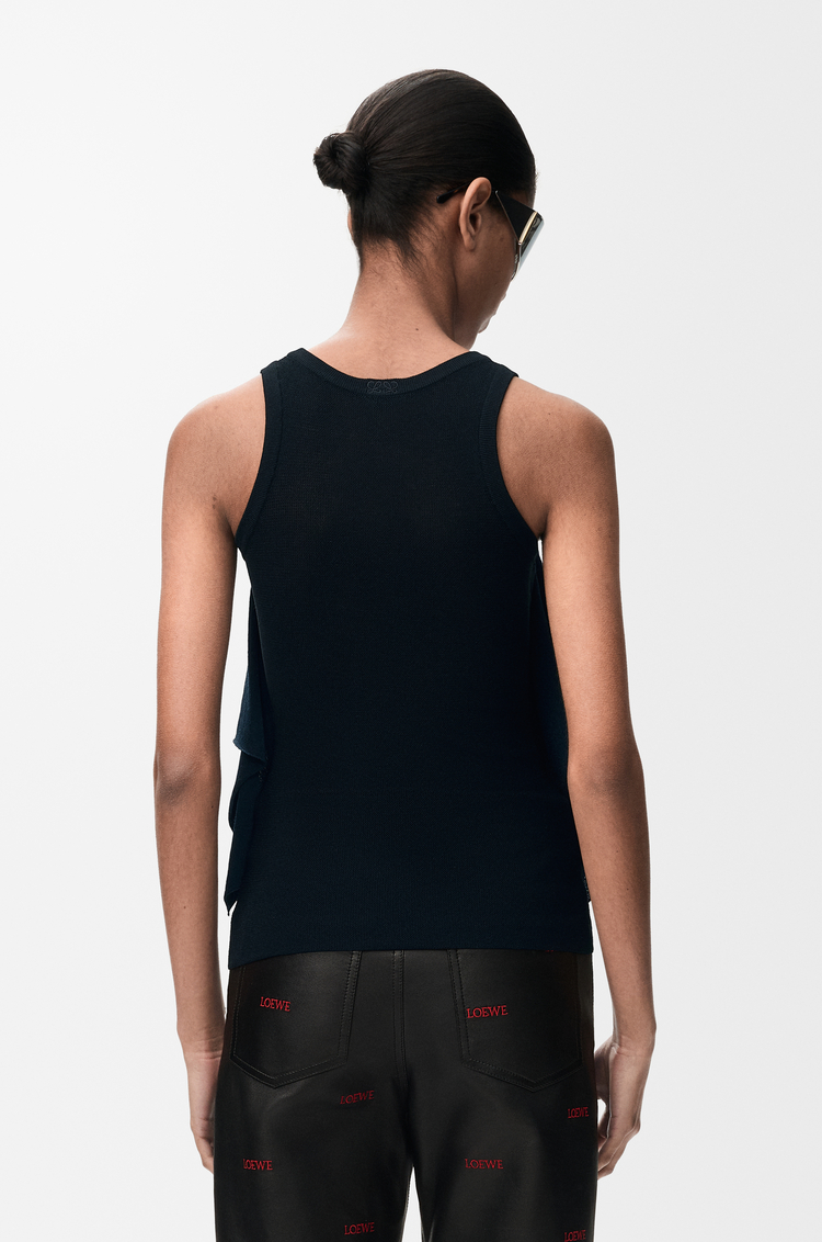 LOEWE Top in viscose blend Navy/Black