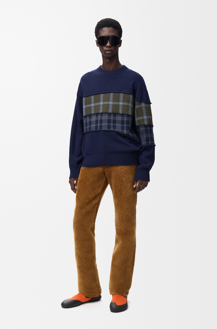 LOEWE Jersey en lana Azul Marino/Multicolor