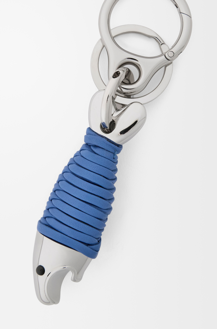 LOEWE Fish keyring bottle opener Silver/Seaside Blue