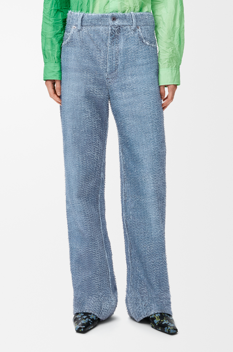 LOEWE Trousers in nappa lambskin Blue