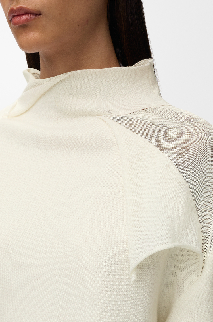 LOEWE Pullover aus Wolle Weiß