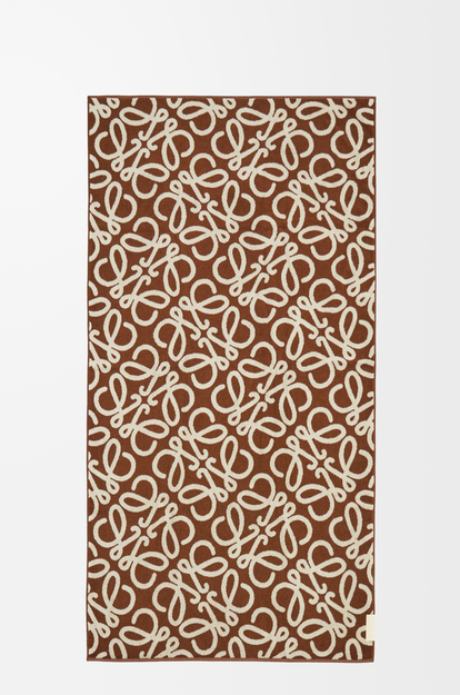 LOEWE Towel in cotton Brown/Beige