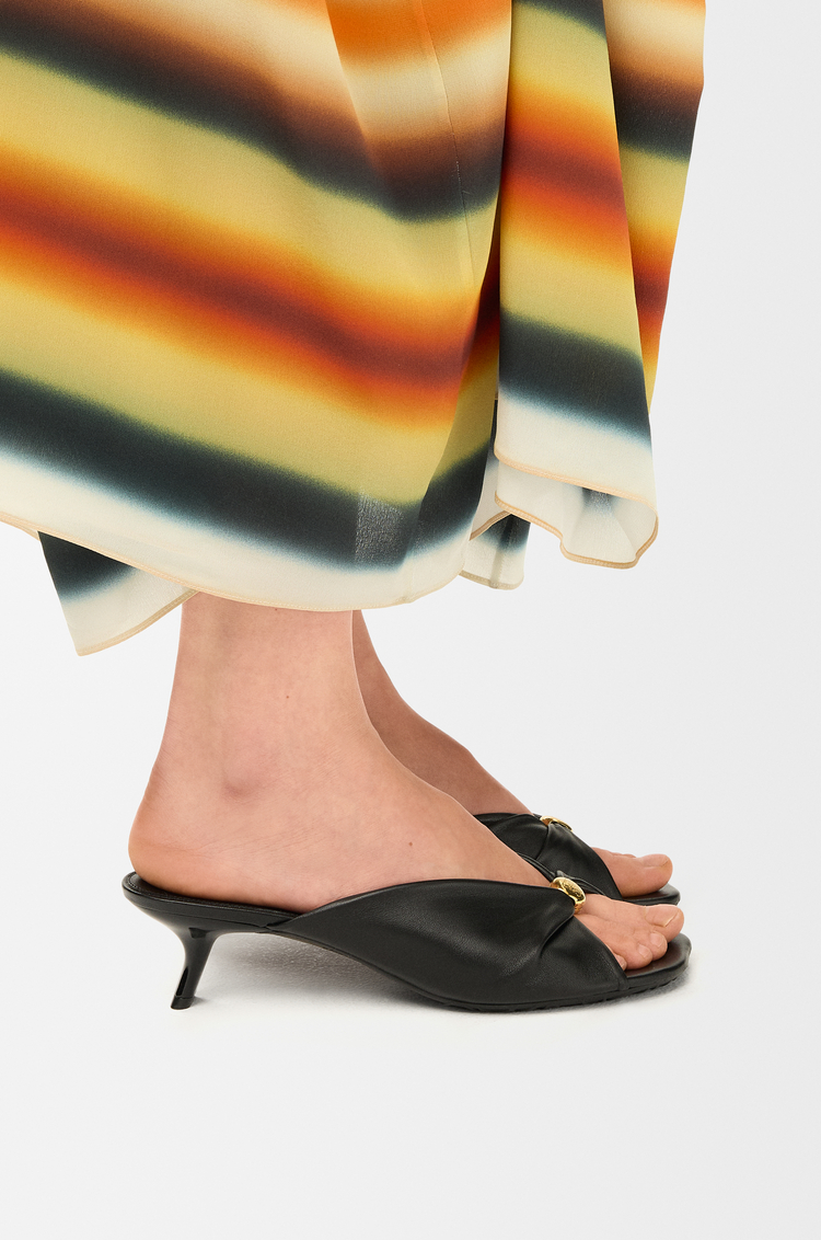 LOEWE Pebble Soft slide in nappa lambskin Black