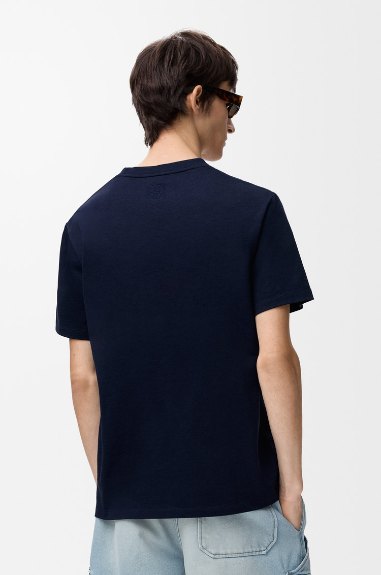 LOEWE Camiseta de corte holgado en algodón Azul Marino