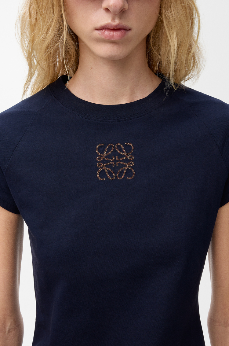 LOEWE Small fit T-shirt in cotton Navy Blue
