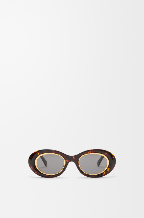 LOEWE Occhiali da sole ovali Anagram mini Avana