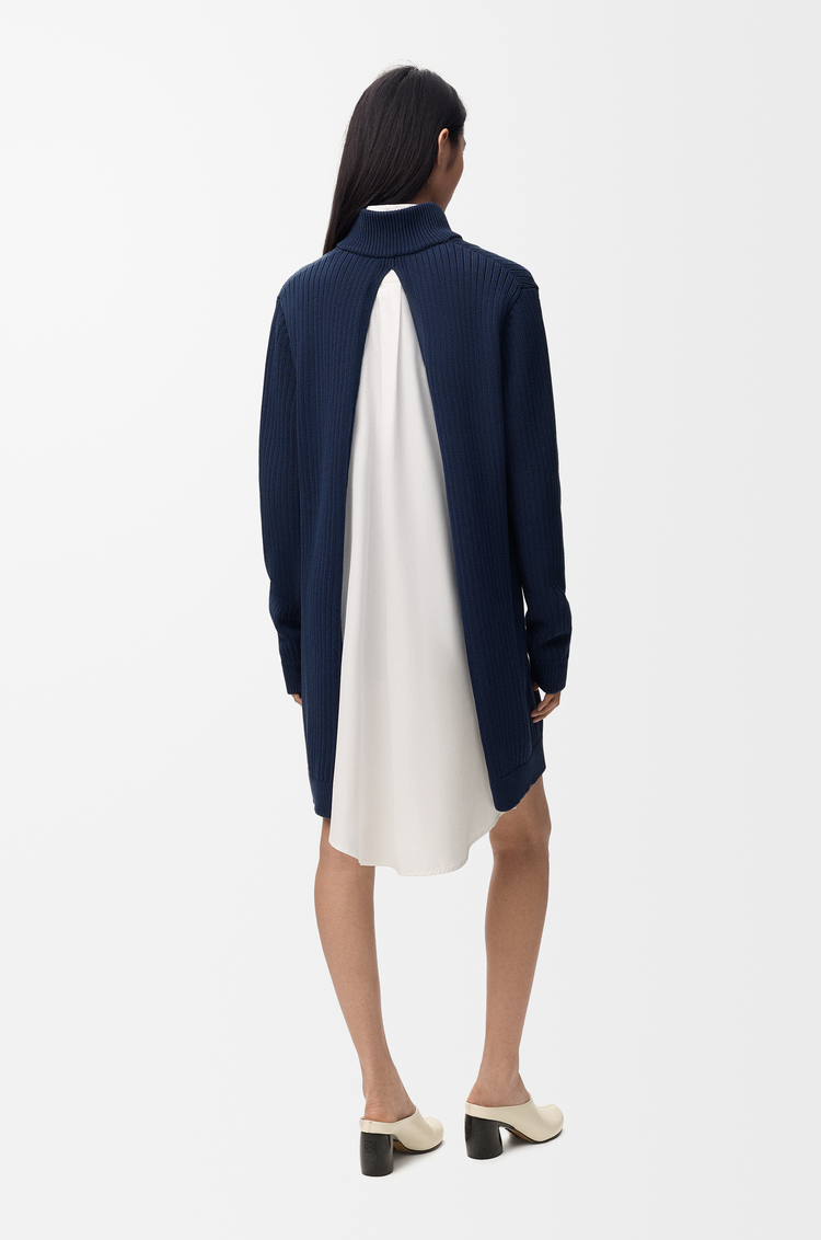 LOEWE Dress in cotton Dark Blue