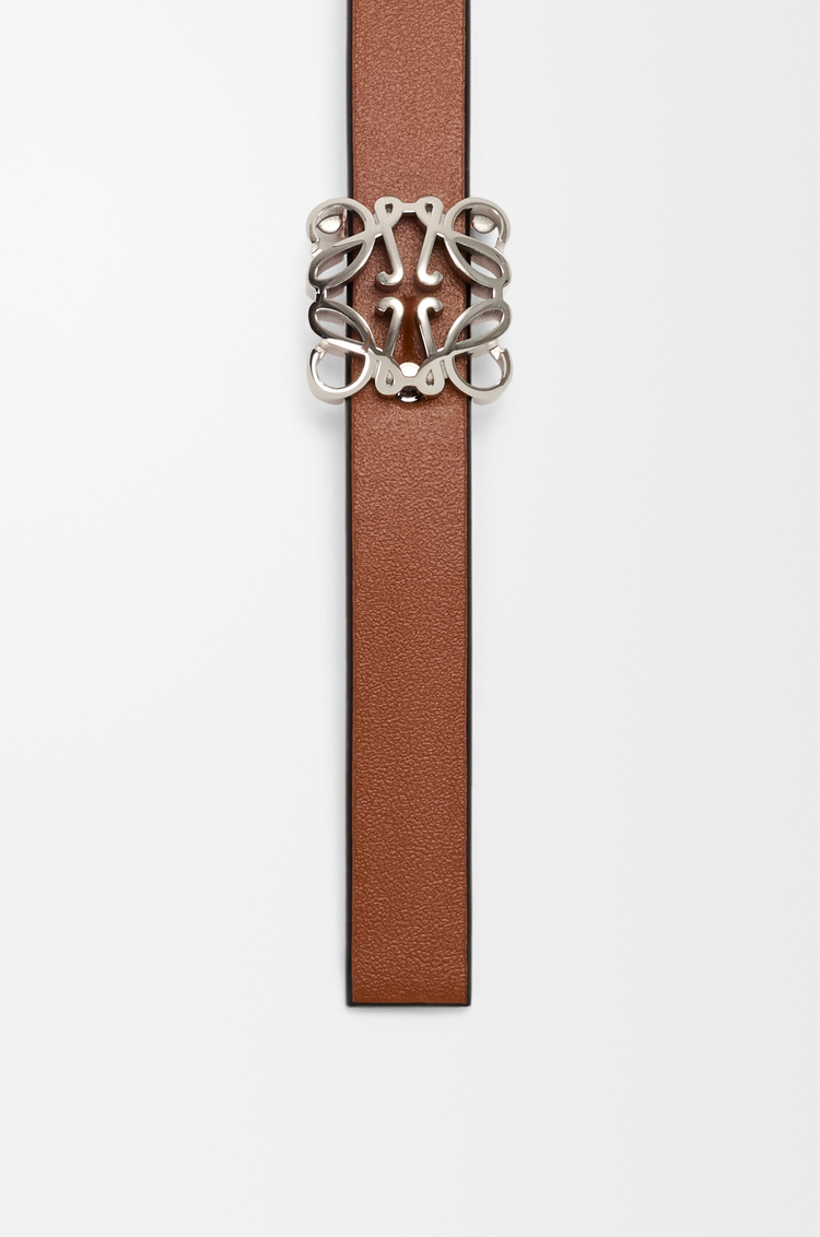 LOEWE Reversible Anagram Bombé belt in smooth calfskin Squirrel/Sunrise Orange