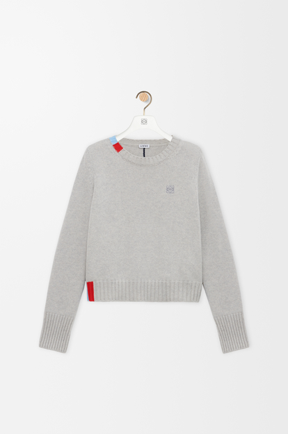 LOEWE Sweater in cashmere Light Blue/Multicolor