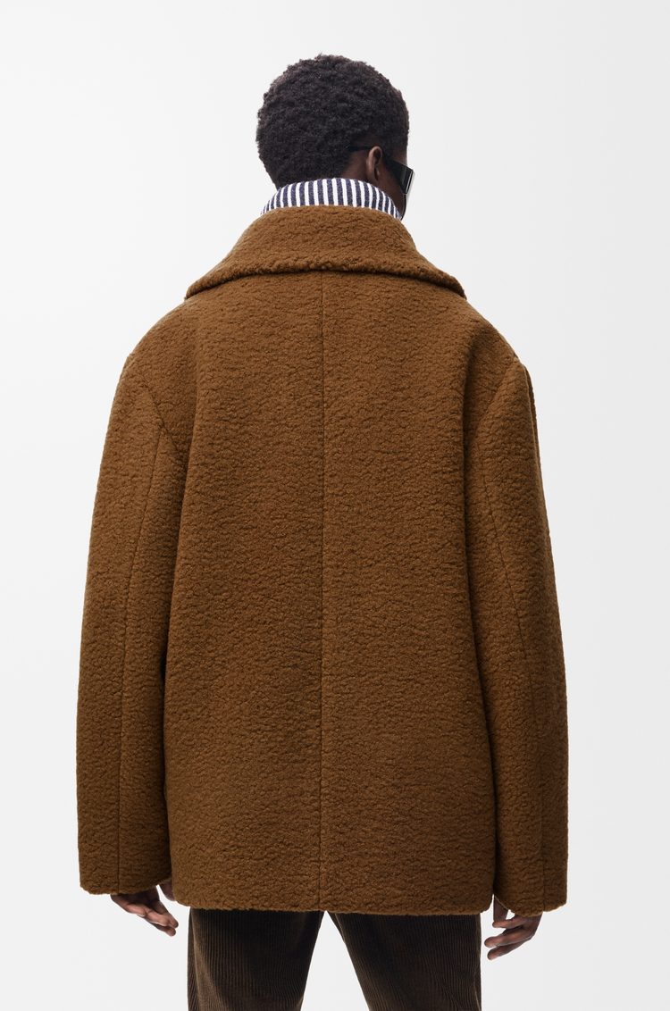 LOEWE Caban en laine et mohair mélangés Camel