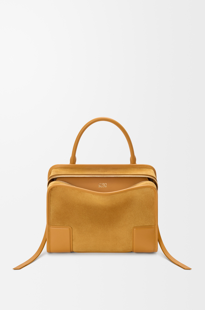 LOEWE Medium Amazona 180 bag in suede Ochre