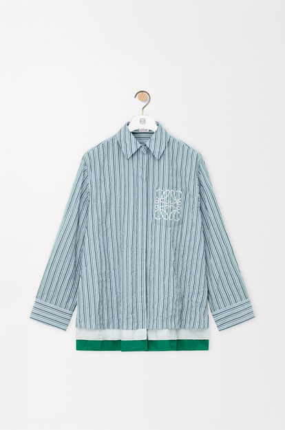 LOEWE Shirt in technical cotton Light Blue/Multicolor