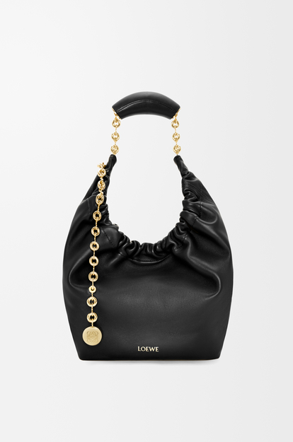 LOEWE Small Squeeze bag in mellow nappa lambskin Black