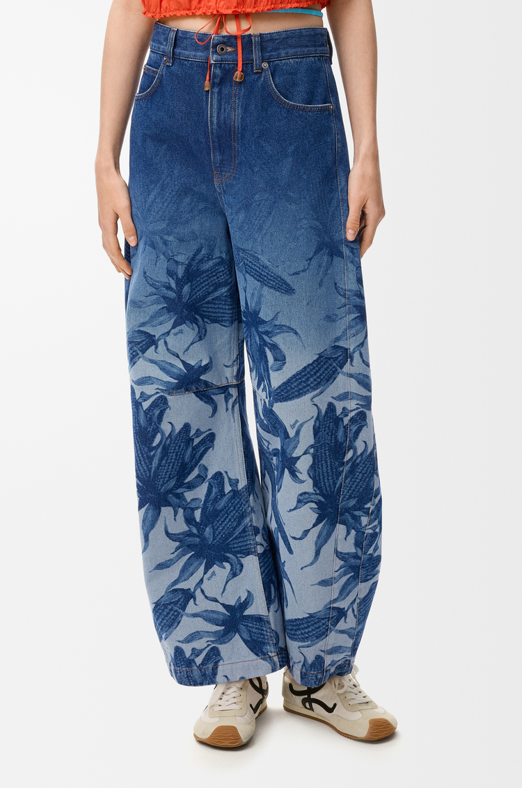 LOEWE Pantalón vaquero barrel en denim Azul Vaquero