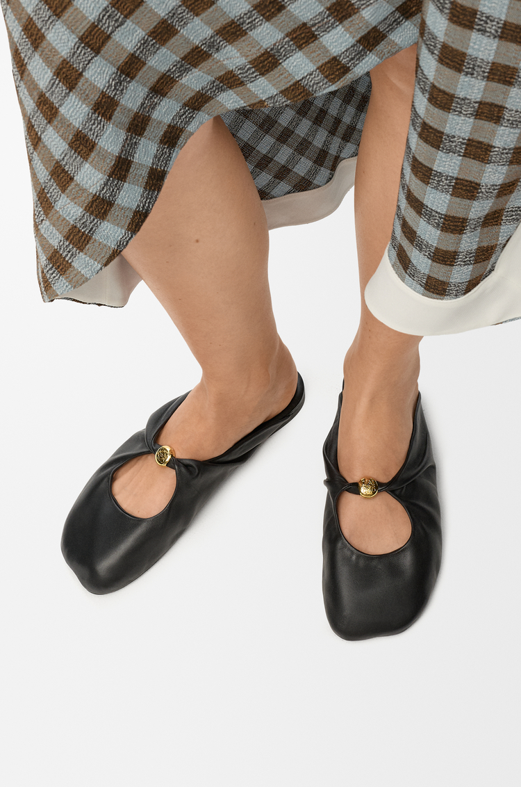 LOEWE Pebble Soft mule in nappa lambskin Black