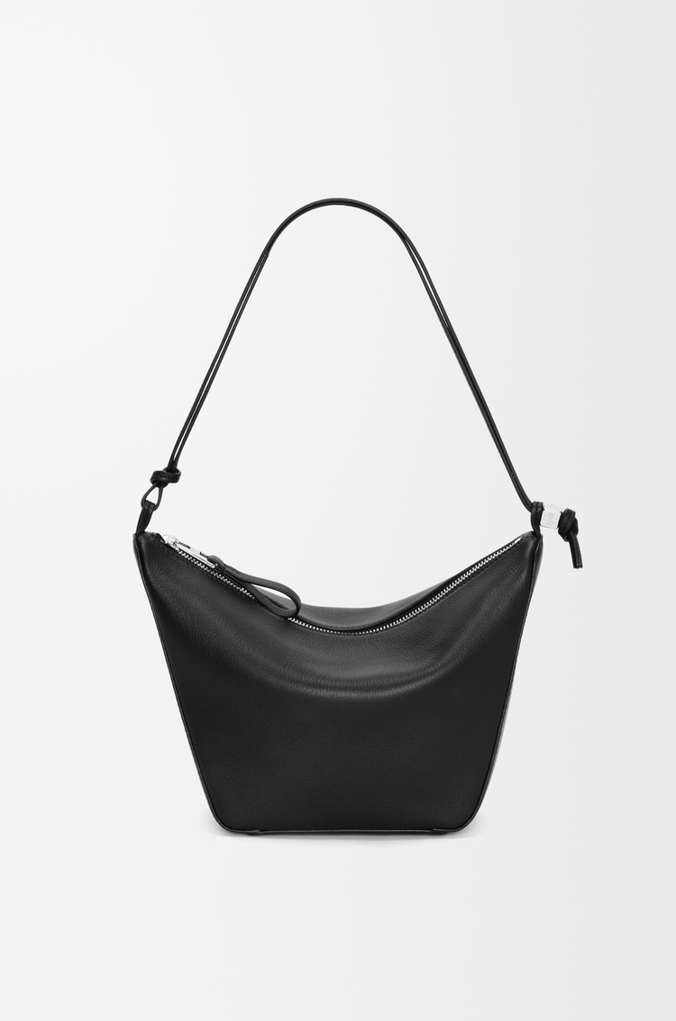 LOEWE Mini Hammock hobo en cuir de veau classique Noir
