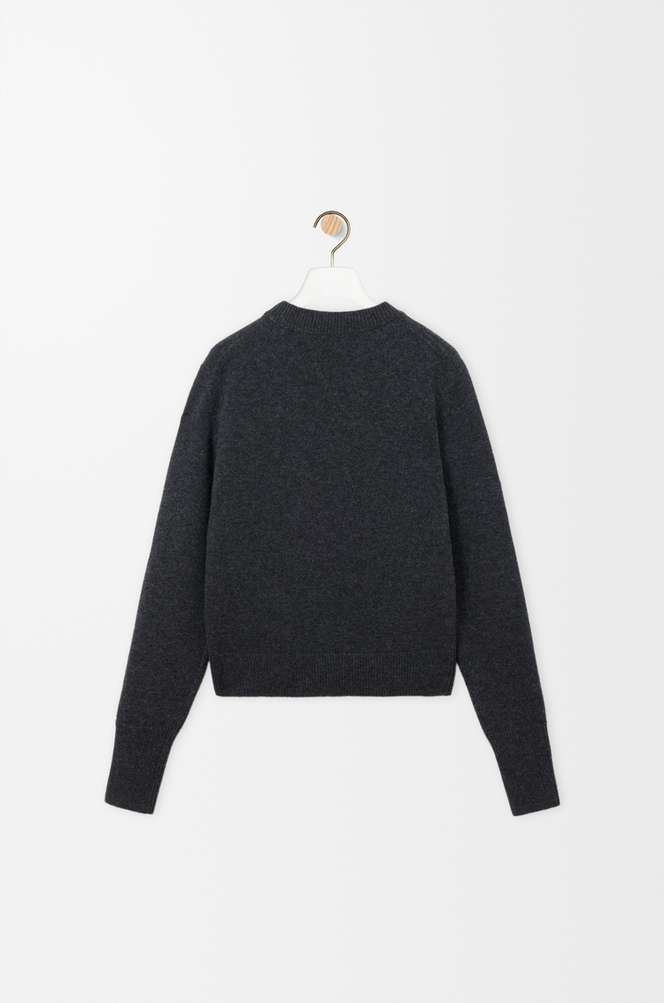 LOEWE Pullover aus Wolle Dunkelgrau Melange