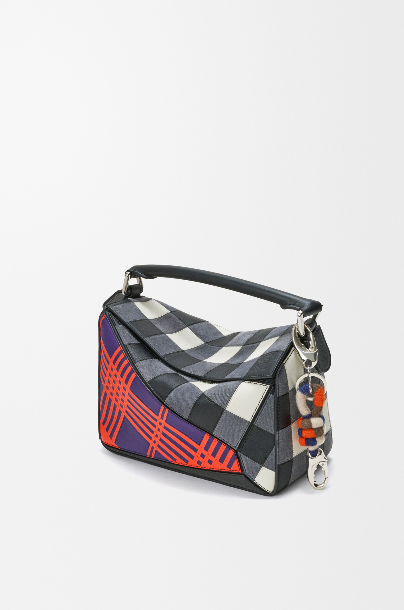 LOEWE Knotenanhänger aus Filz mit Lasche Blau/Orange