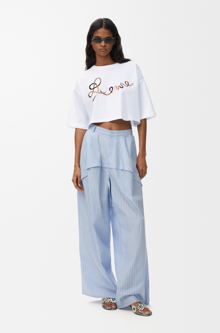 LOEWE Cropped fit T-shirt in cotton White