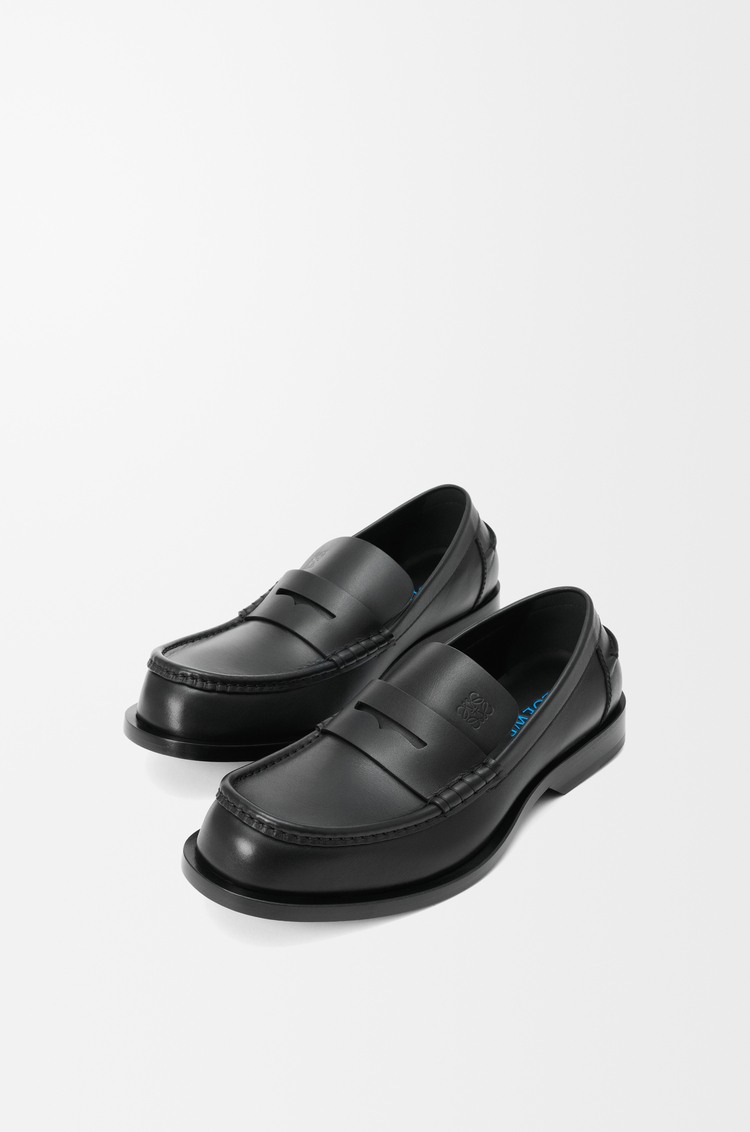 LOEWE Bobine loafer in shiny calfskin Black