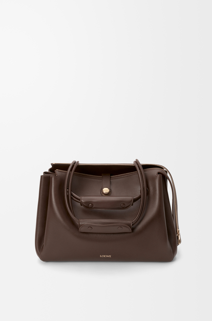 LOEWE Large Madrid bag in supple calfskin Dark Chestnut