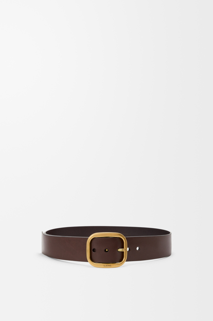 LOEWE Rounded soft belt in classic calfskin Dark Brown