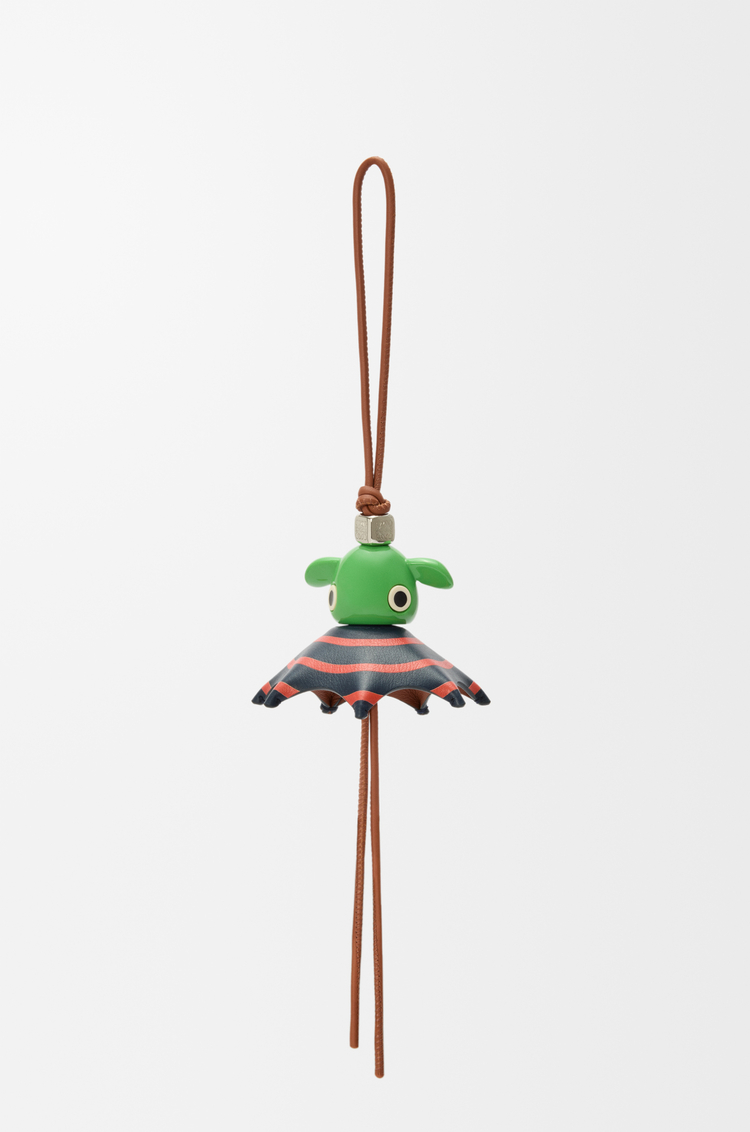 LOEWE Stripey Puzz charm Tan/Green
