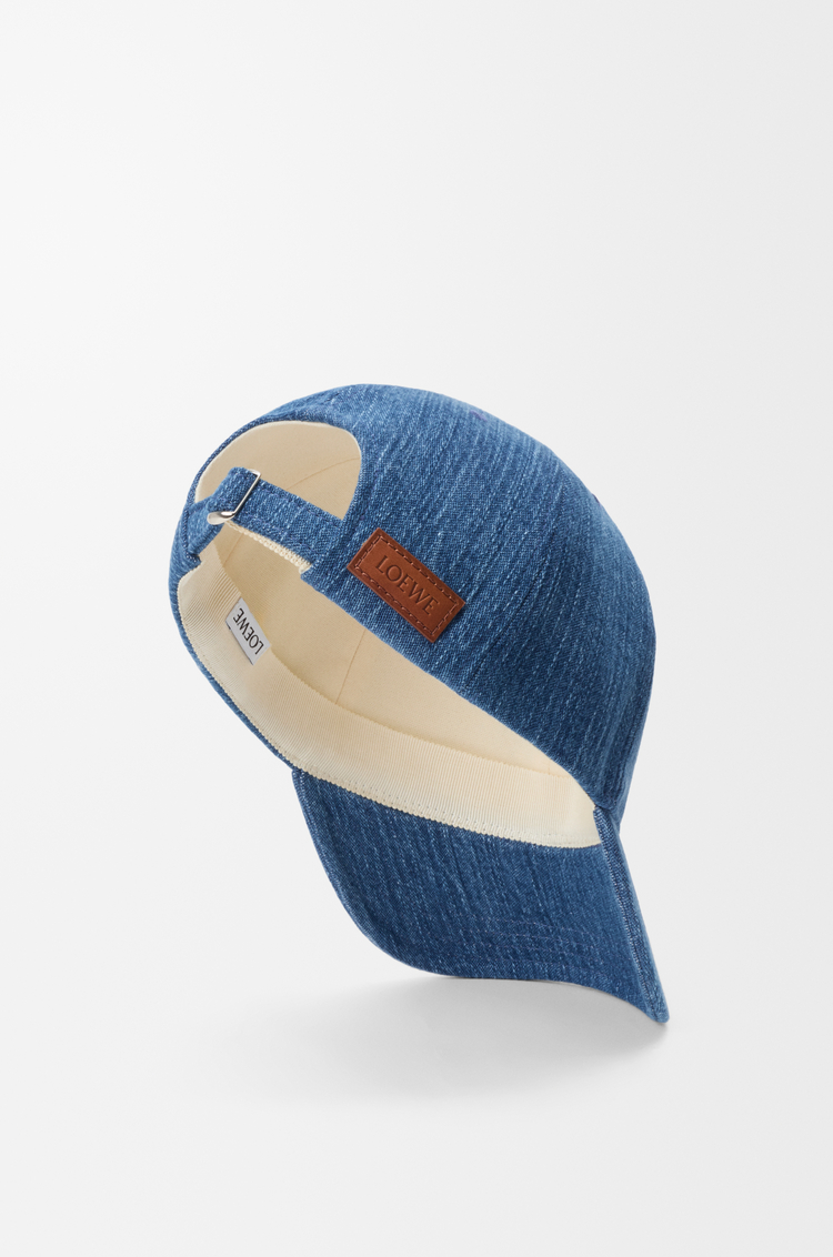 LOEWE Patch cap in denim Denim Blue