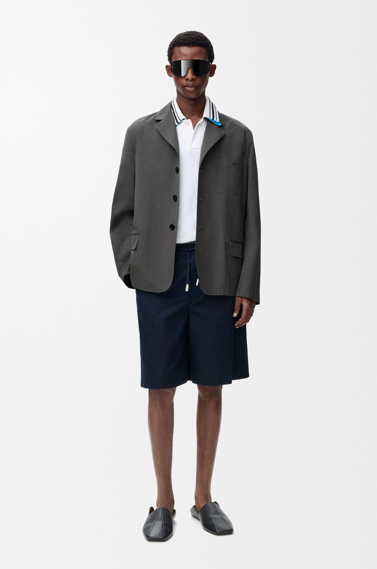LOEWE Shorts mit Kordelzug aus Baumwolle Dunkles Marineblau