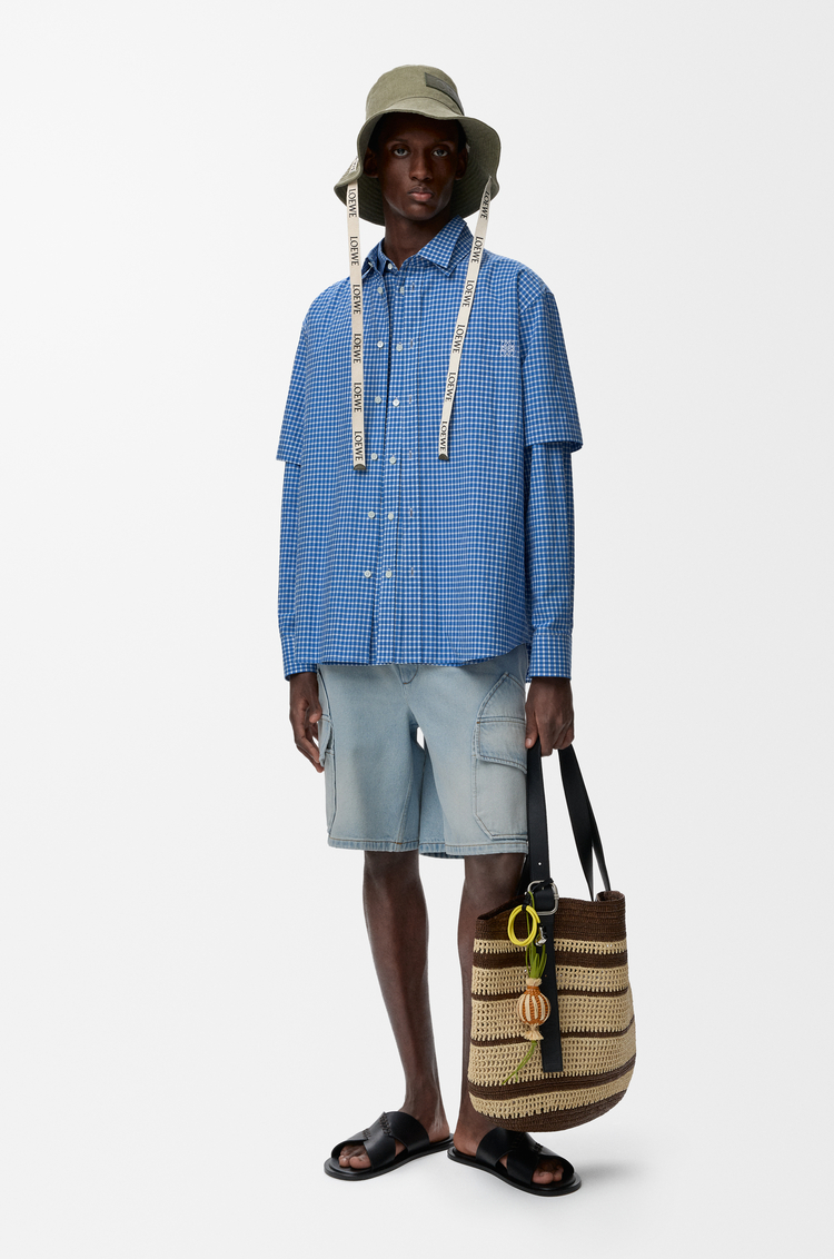 LOEWE Cargo shorts in denim Washed Blue