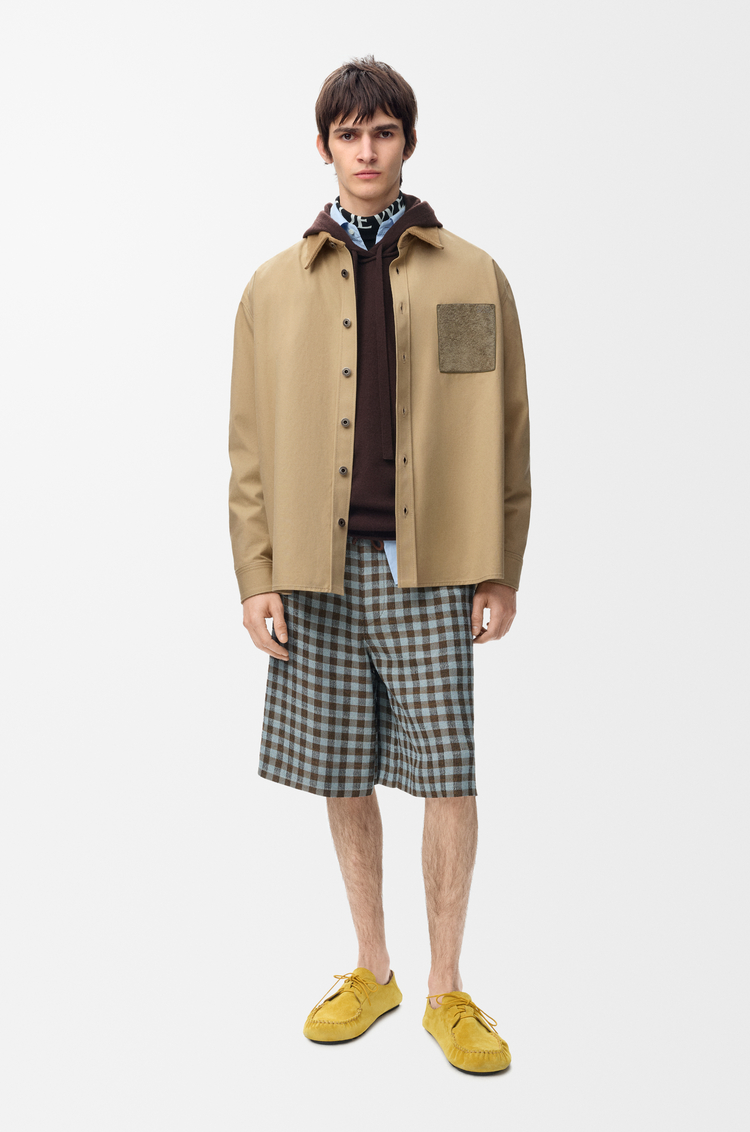 LOEWE Overshirt in cotton canvas Beige