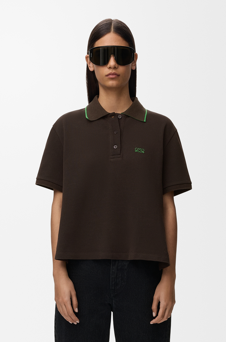 LOEWE Polo in cotton Brown