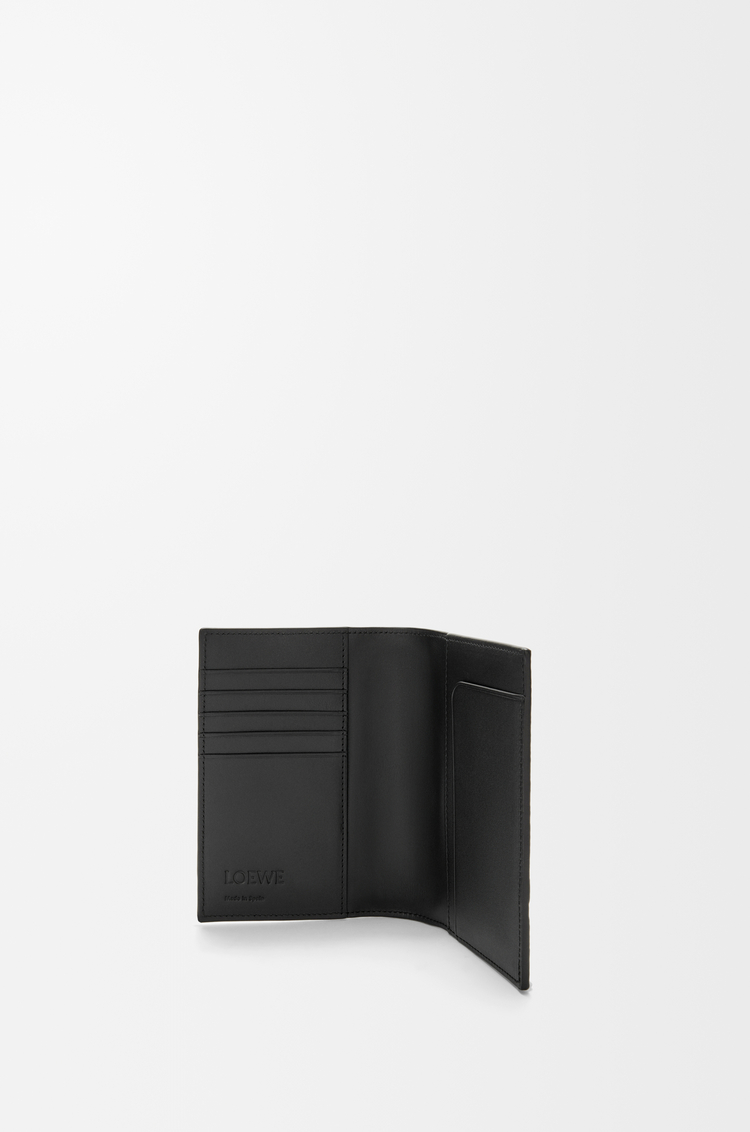 LOEWE Puzzle passport cover in supple grained calfskin Black