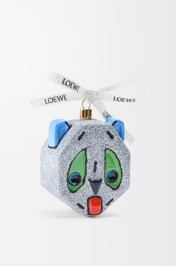 LOEWE Futurist Cat bauble in blown glass White