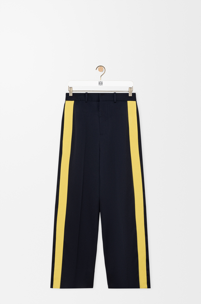 LOEWE Trousers in wool blend Navy/Yellow