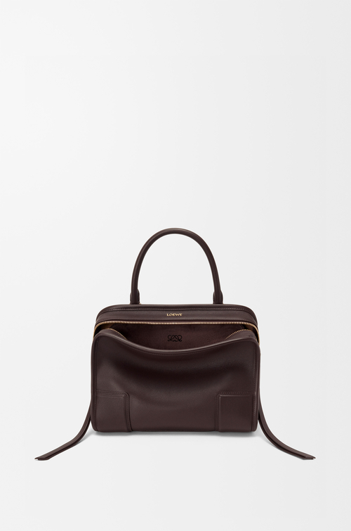 LOEWE Borsa Amazona 180 piccola in morbida pelle di vitello Brownie Scuro