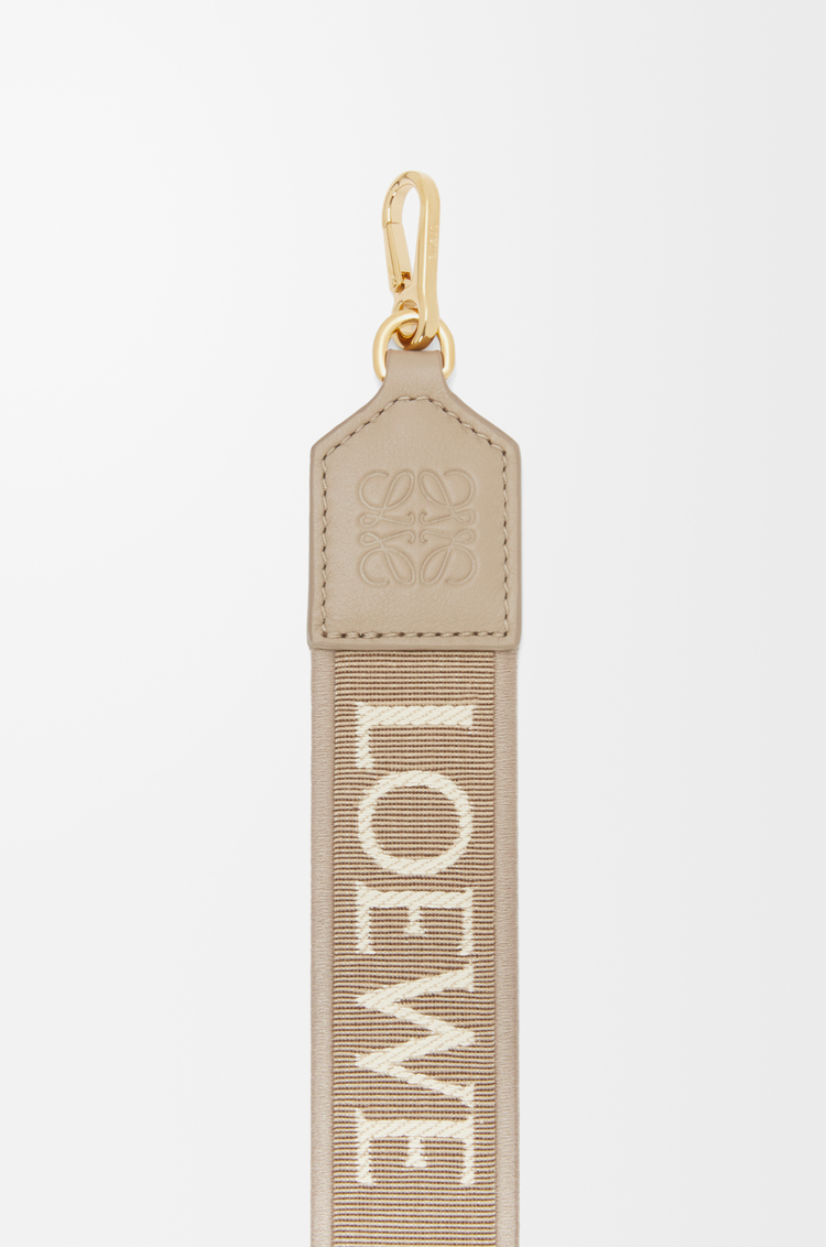 LOEWE Anagram strap in jacquard and calfskin Sand
