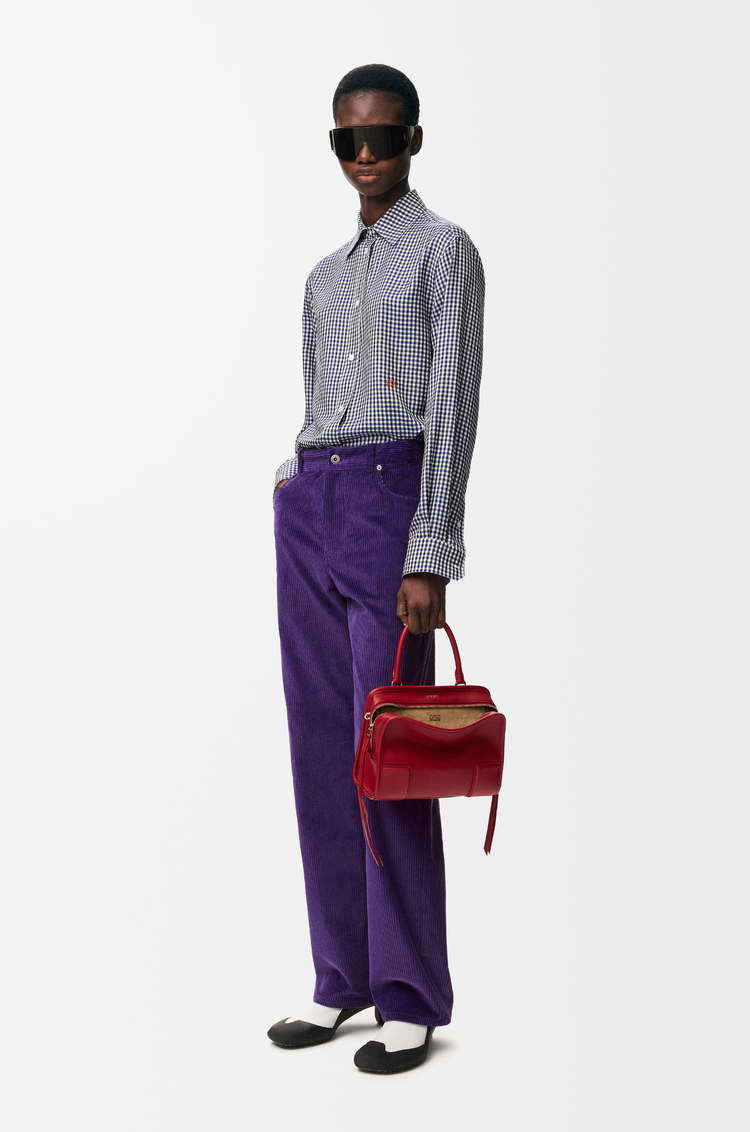 LOEWE Camicia in seta Blu/Bianco