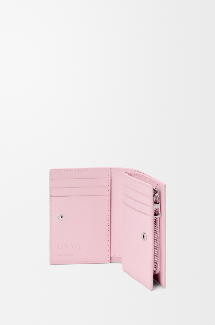 LOEWE Anagram compact wallet in pebble grained calfskin Blossom