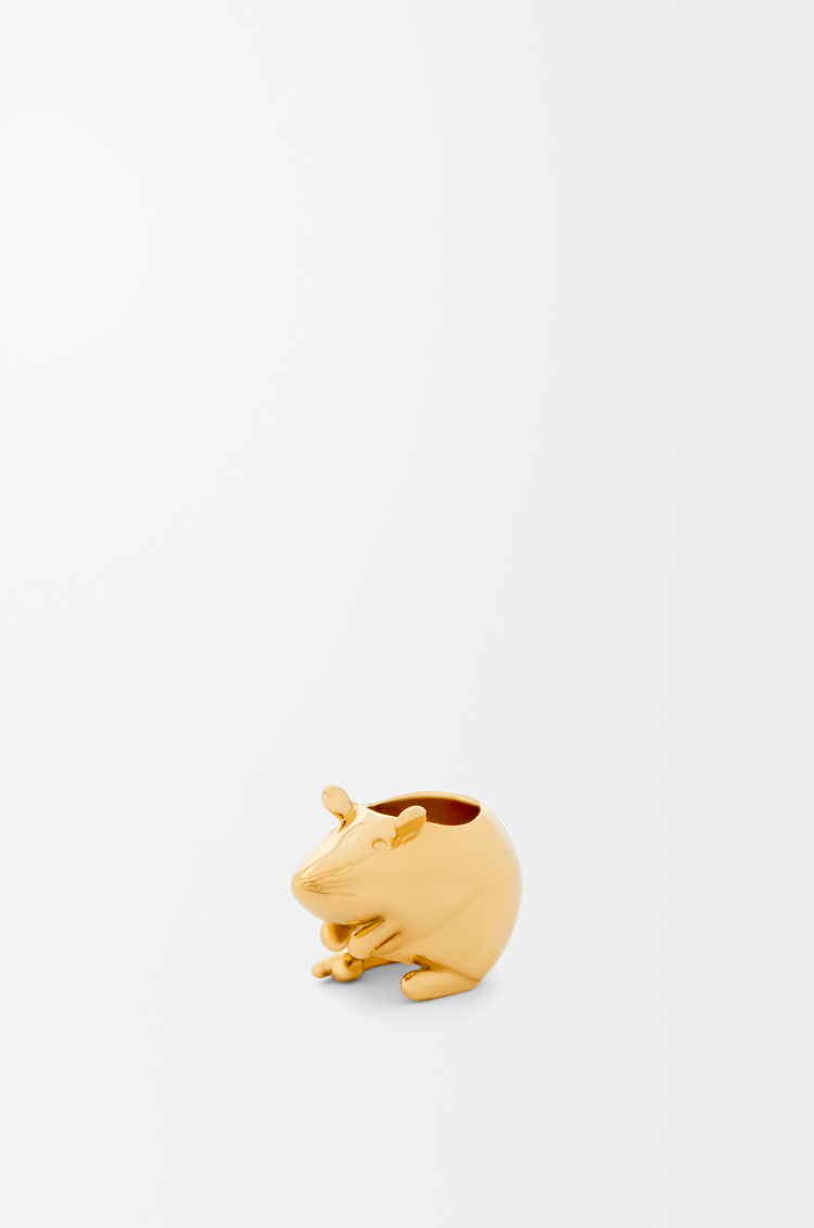 LOEWE Small Animal dice in metal Gold