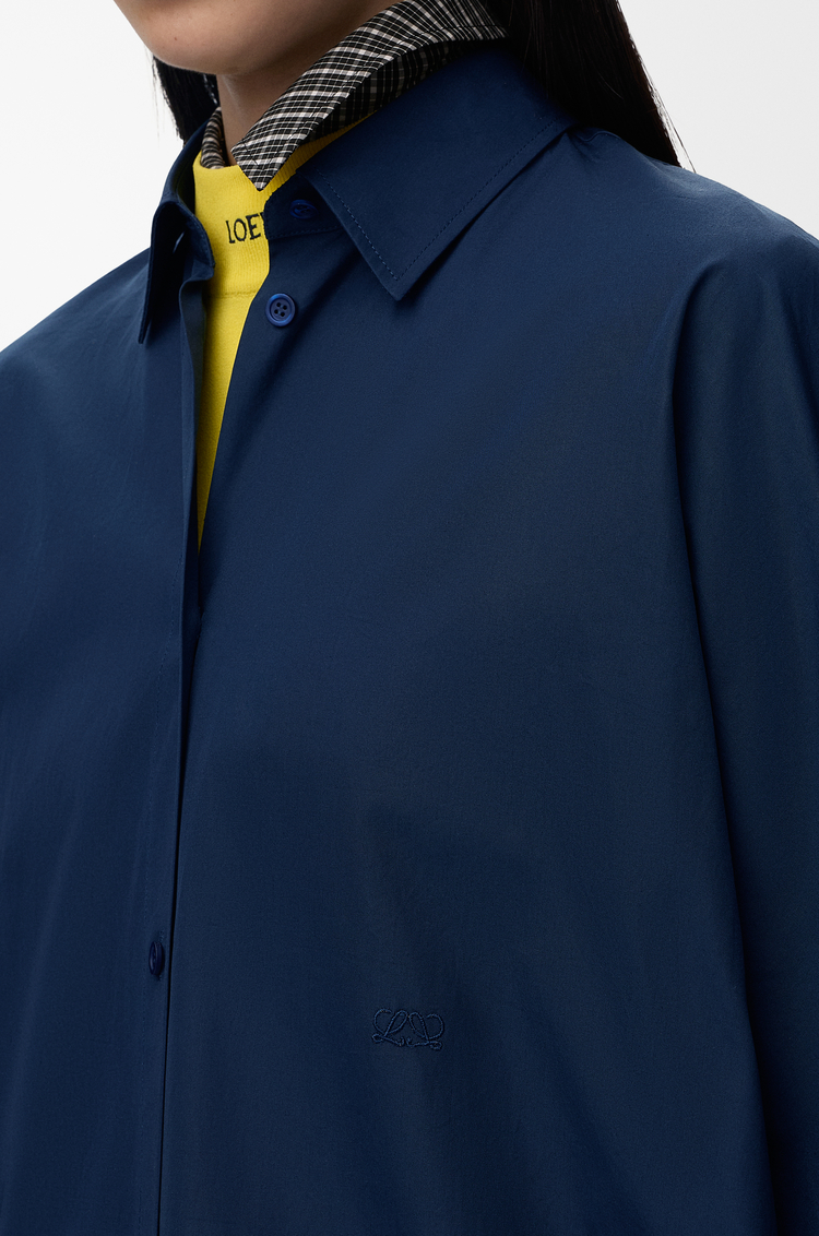 LOEWE Shirt in cotton Navy Blue