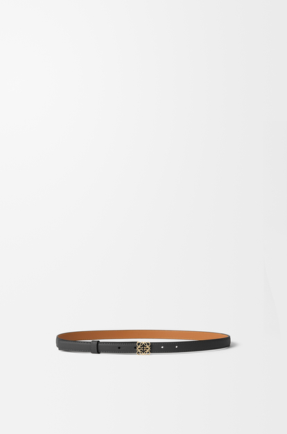 LOEWE Anagram belt in pebble grain calfskin Black/Gold