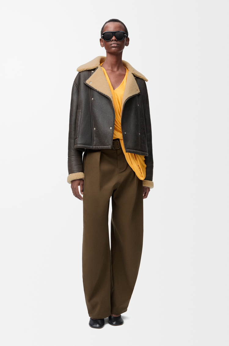 LOEWE Jacket in shearling Brown/Beige