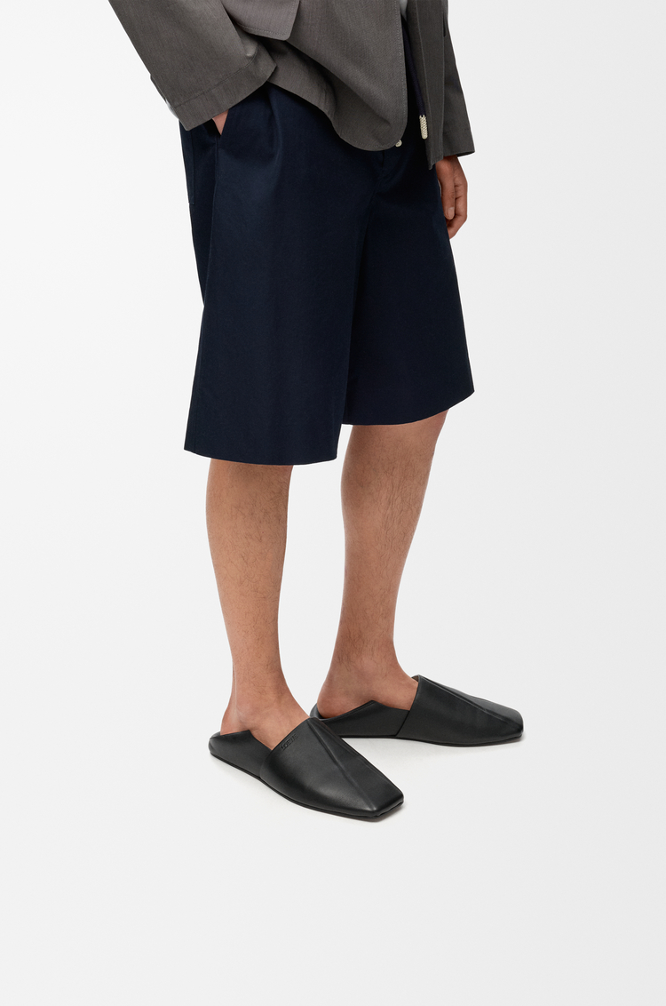 LOEWE Origami slipper in soft calfskin Black