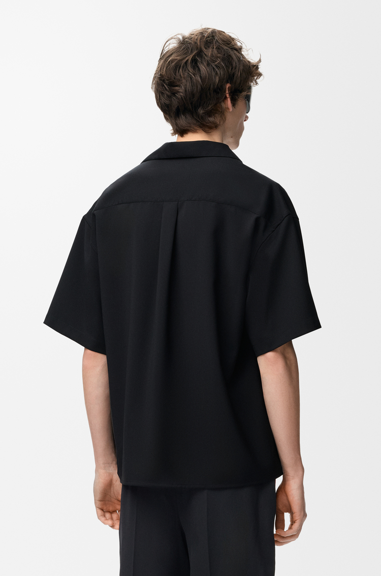 LOEWE Short sleeve shirt in wool Black