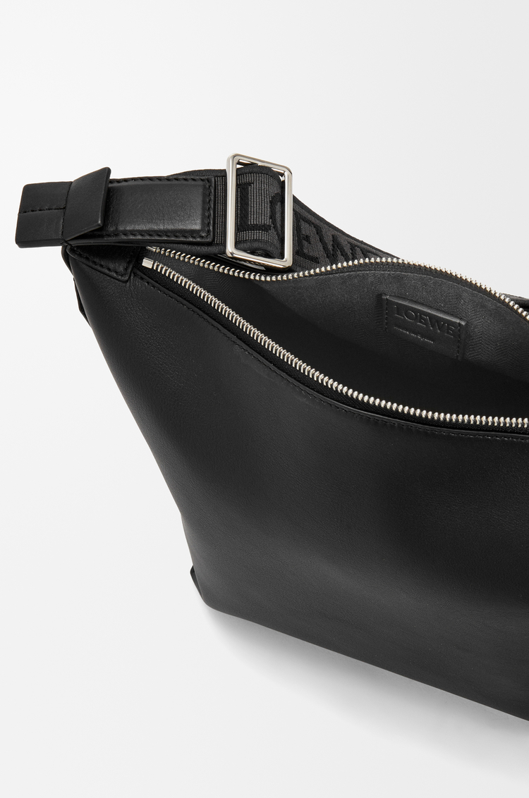 LOEWE Small Cubi crossbody bag in supple smooth calfskin and jacquard Black