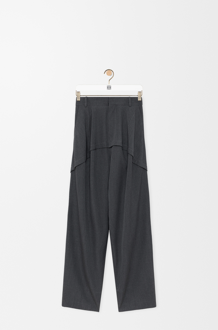 LOEWE Trousers in wool Charcoal Melange