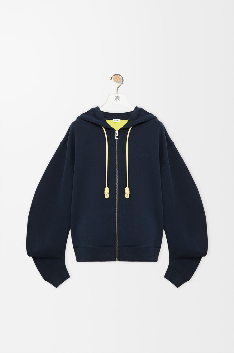 LOEWE Sudadera con capucha Flamenco en algodón Azul Marino