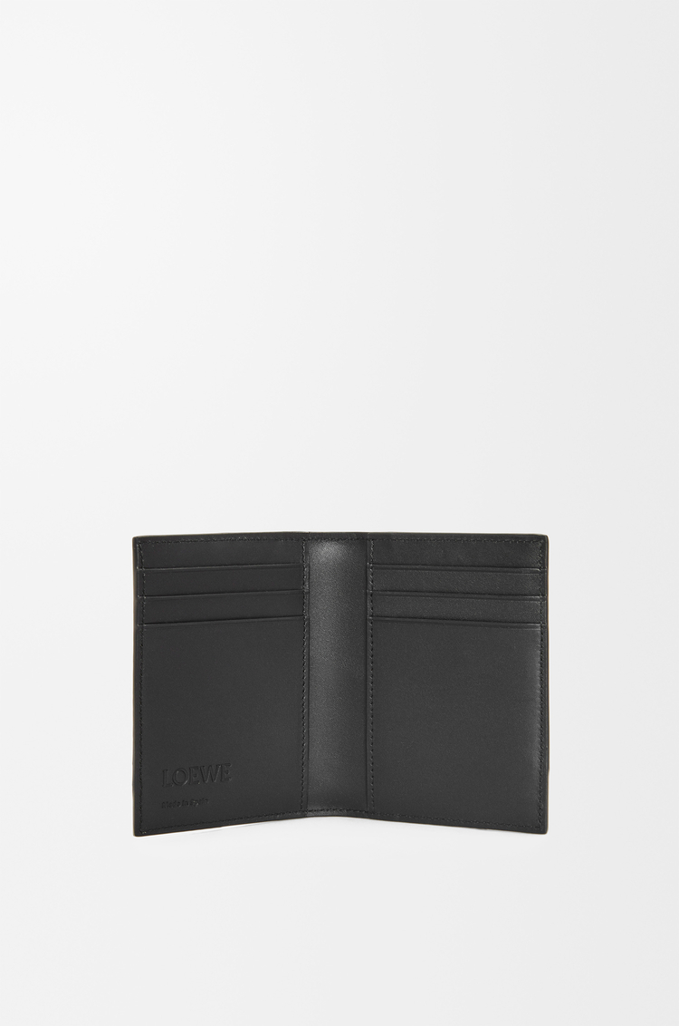 LOEWE Tarjetero con dos pliegues Puzzle en piel de ternera clásica Negro