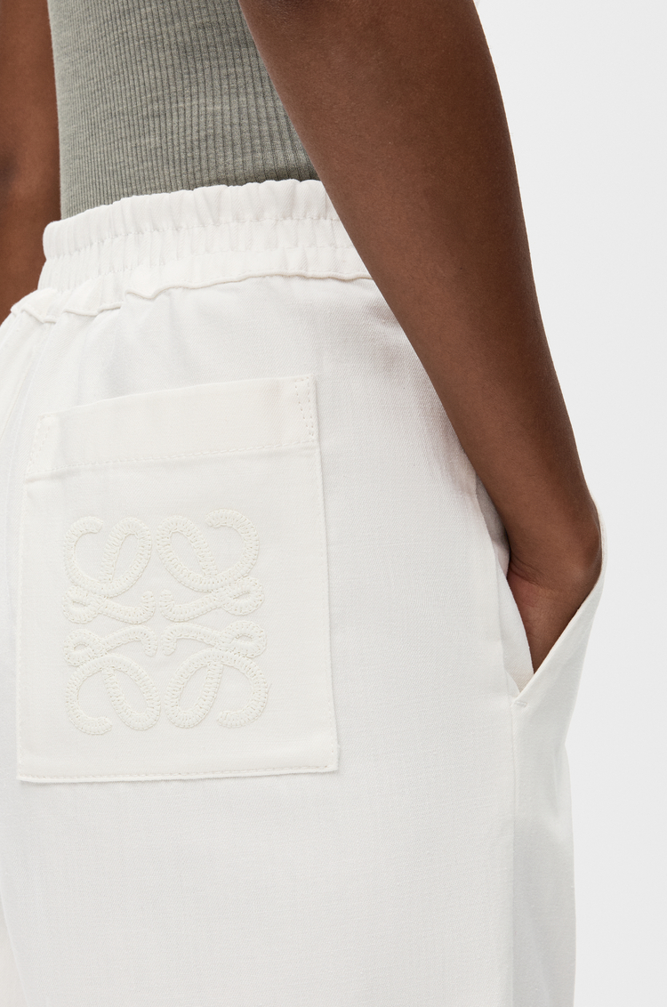 LOEWE Cropped trousers in denim White